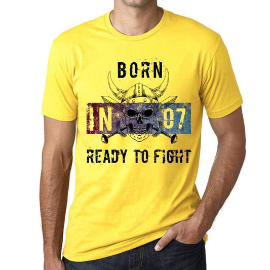 07, Ready to Fight, Men's T-shirt, Yellow, Birthday Gift 00391 - ultrabasic-com