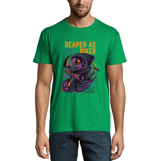 ULTRABASIC Men's Novelty T-Shirt Reaper as Biker Out Now Tee Shirt