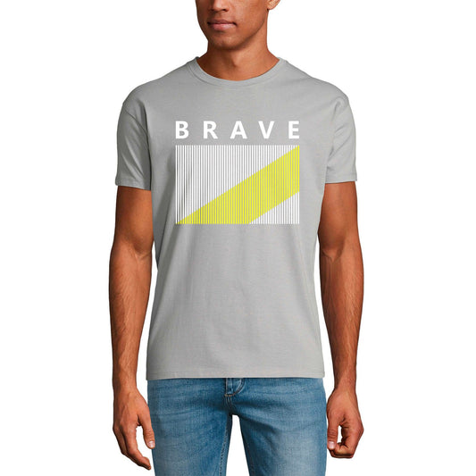 ULTRABASIC Men's T-Shirt Brave - Printed Letter Shirt - Birthday Gift