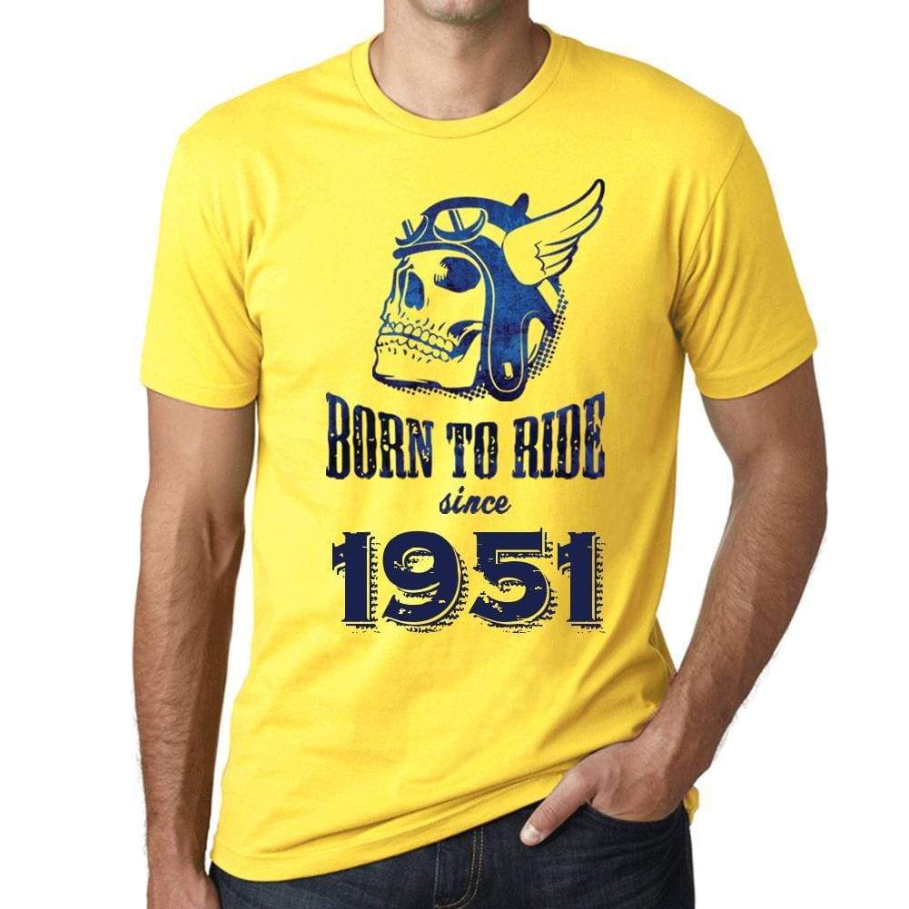 1951, Born to Ride Since 1951 Men's T-shirt Yellow Birthday Gift 00496 ultrabasic-com.myshopify.com