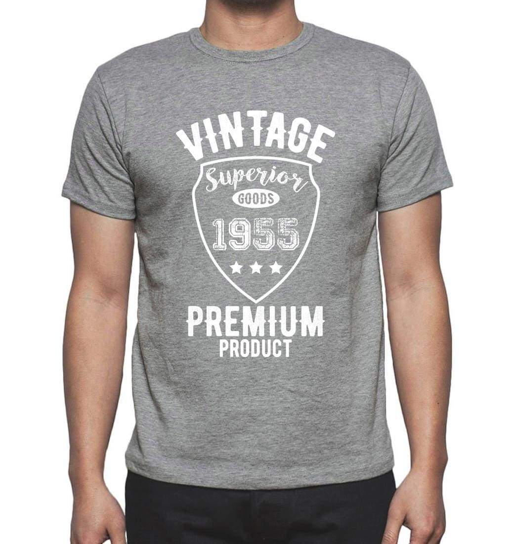 1955 Vintage superior, Grey, <span>Men's</span> <span><span>Short Sleeve</span></span> <span>Round Neck</span> T-shirt 00098 - ULTRABASIC