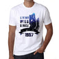 1957, Living Wild Since 1957 Men's T-shirt White Birthday Gift 00508 ultrabasic-com.myshopify.com