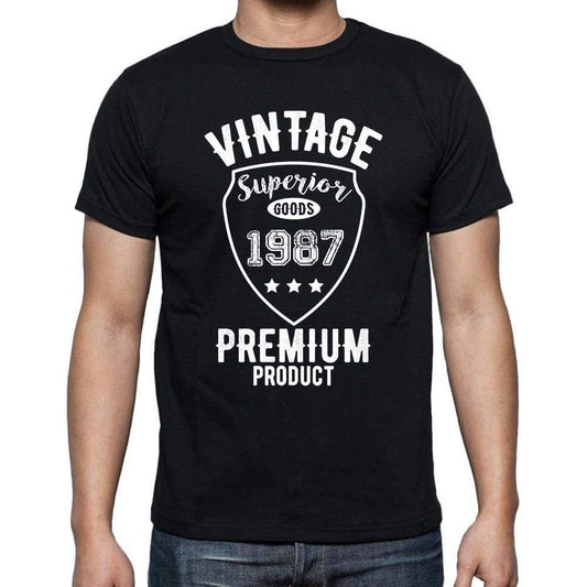 1987 Vintage superior, black, Men's Short Sleeve Round Neck T-shirt 00102 - ultrabasic-com