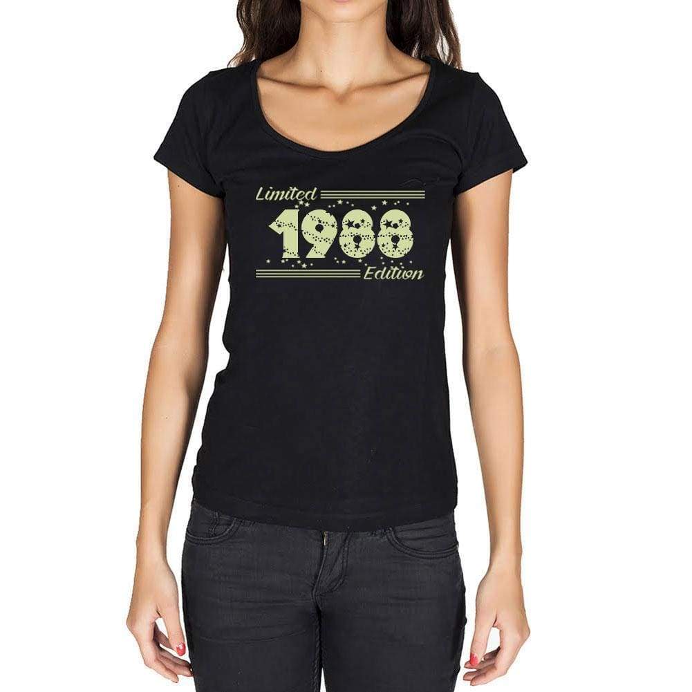 1988 Limited Edition Star, Women's T-shirt, Black, Birthday Gift 00383 - ultrabasic-com