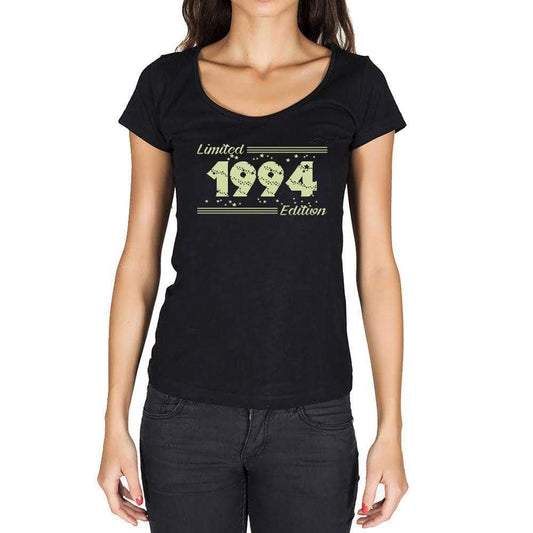 1994 Limited Edition Star Womens T-Shirt Black Birthday Gift 00383 - Black / Xs - Casual