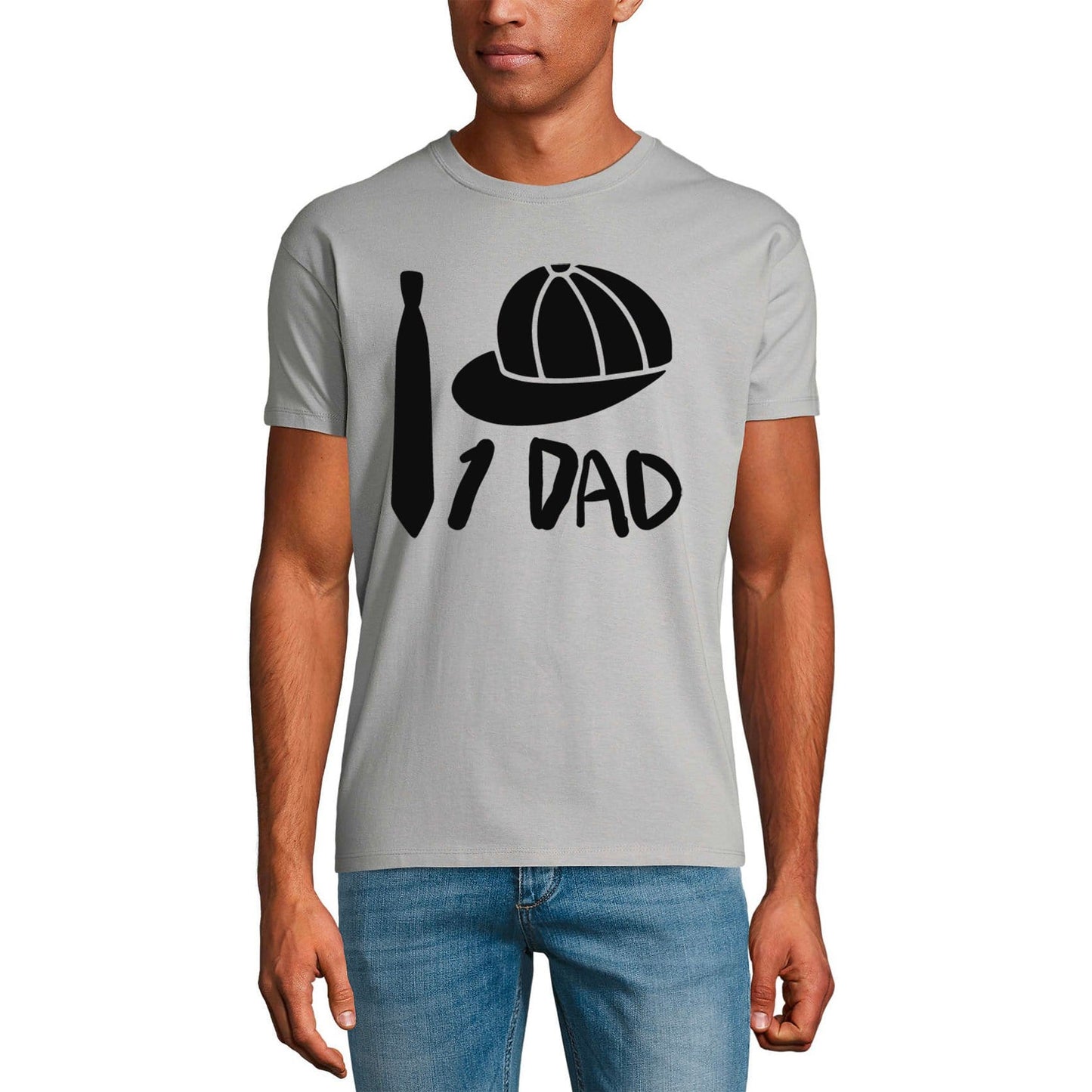 ULTRABASIC Men's Graphic T-Shirt 1 Dad - Funny Daddy Sport Shirt - Father's Day