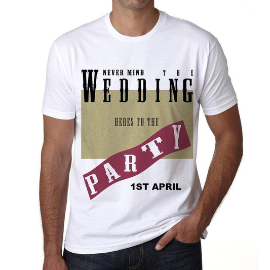 1St April Wedding Wedding Party Mens Short Sleeve Round Neck T-Shirt 00048 - Casual