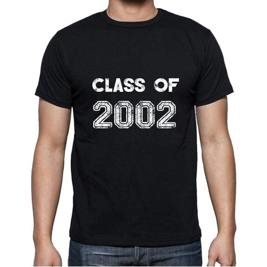 2002 Class Of Black Mens Short Sleeve Round Neck T-Shirt 00103 - Black / S - Casual