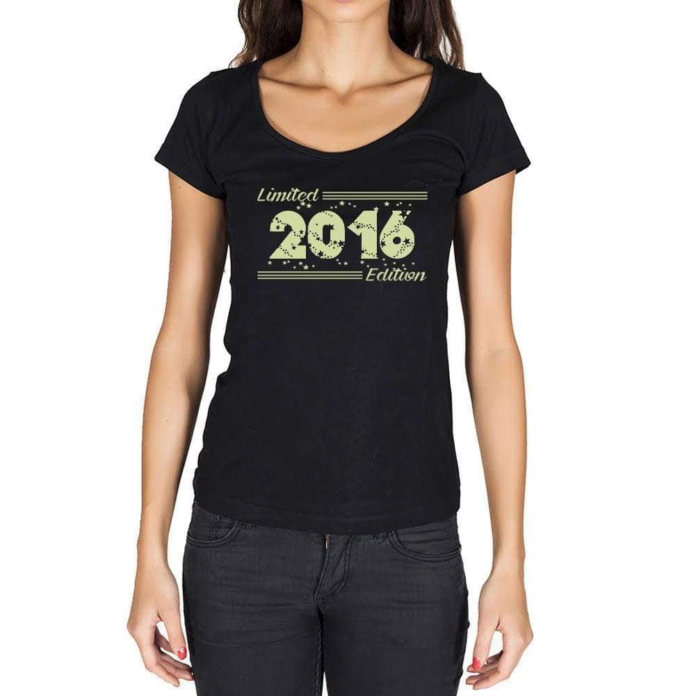 2016 Limited Edition Star Womens T-Shirt Black Birthday Gift 00383 - Black / Xs - Casual