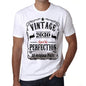 2030 Vintage Aged To Perfection Mens T-Shirt White Birthday Gift 00488 - White / Xs - Casual