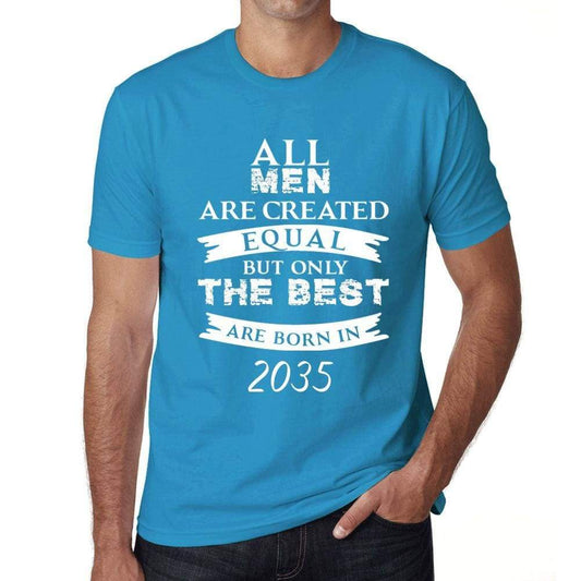 2035 Only The Best Are Born In 2035 Mens T-Shirt Blue Birthday Gift 00511 - Blue / Xs - Casual