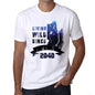 2040 Living Wild Since 2040 Mens T-Shirt White Birthday Gift 00508 - White / Xs - Casual