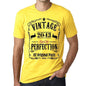 2043 Vintage Aged To Perfection Mens T-Shirt Yellow Birthday Gift 00487 - Yellow / Xs - Casual