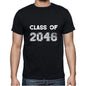 2046 Class Of Black Mens Short Sleeve Round Neck T-Shirt 00103 - Black / S - Casual