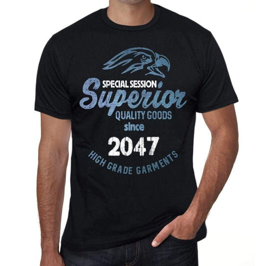 2047 Special Session Superior Since 2047 Mens T-Shirt Black Birthday Gift 00523 - Black / Xs - Casual