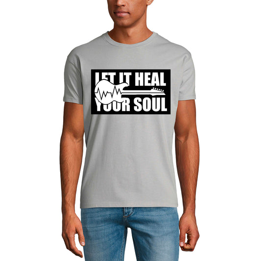 ULTRABASIC Men's Music T-Shirt Let It Heal Your Soul - Guitar Shirt for Musician