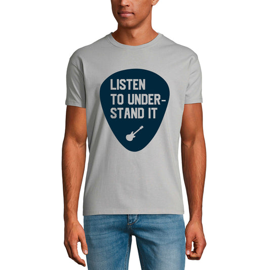 ULTRABASIC Men's Music T-Shirt Listen to Understand It - Guitar Shirt for Musician