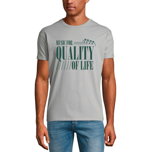 ULTRABASIC Men's T-Shirt Music for Quality of Life - Saying Shirt for Musician