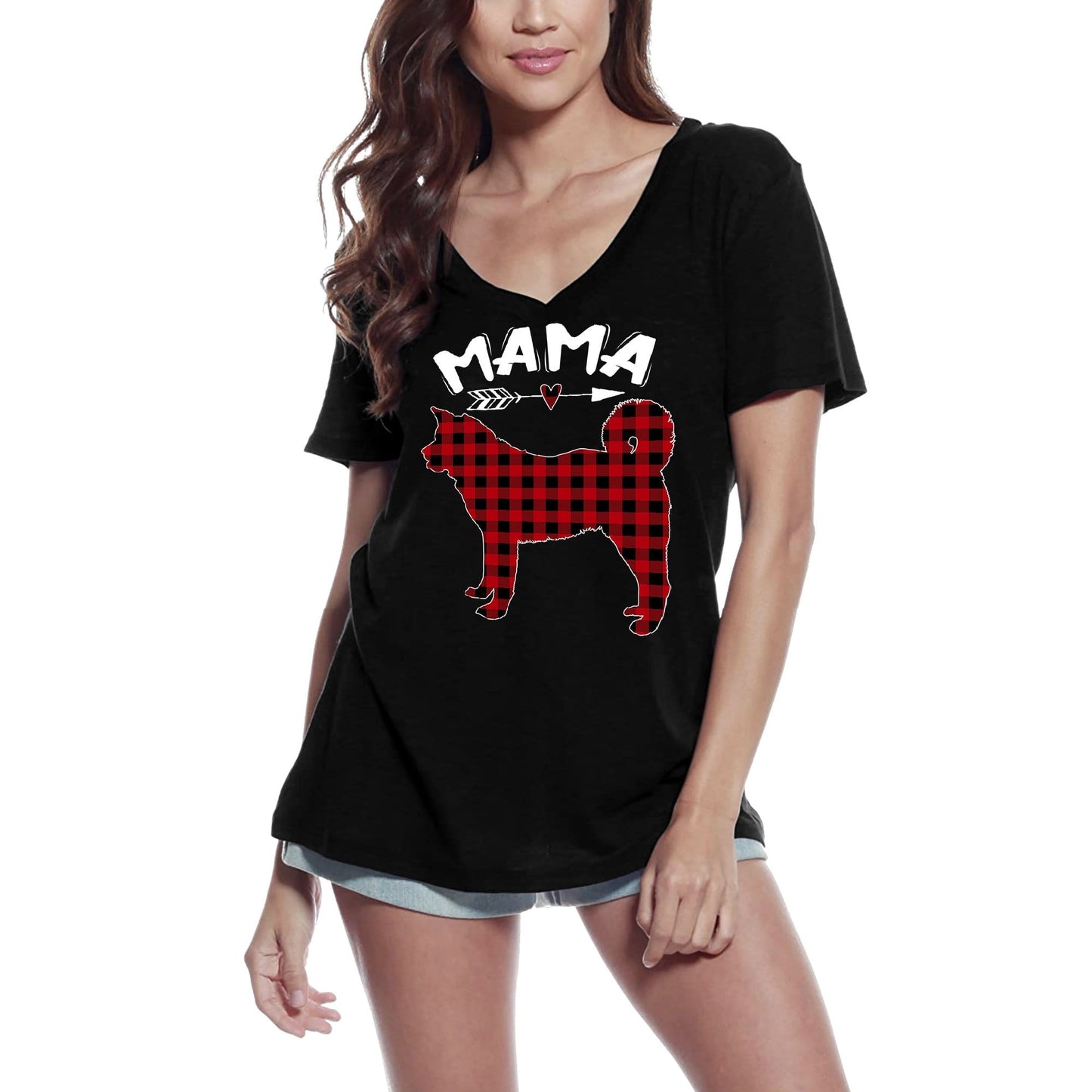 ULTRABASIC Women's T-Shirt Dog Mama - Mom Dog - Lover Tee Shirt for Ladies