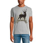 ULTRABASIC Men's Graphic T-Shirt Wild and Free - Animal Deer Shirt for Men