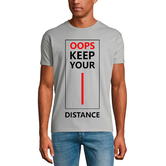 ULTRABASIC Men's T-Shirt Oops Keep Your Distance - Pandemic Lockdown Shirt