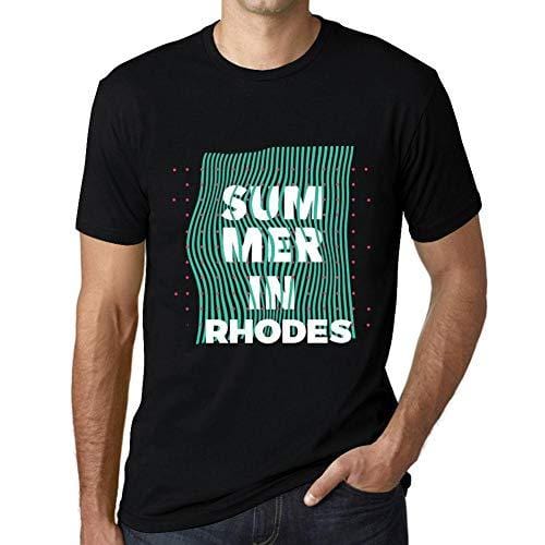 Ultrabasic - Homme Graphique Summer in Rhodes Noir Profond