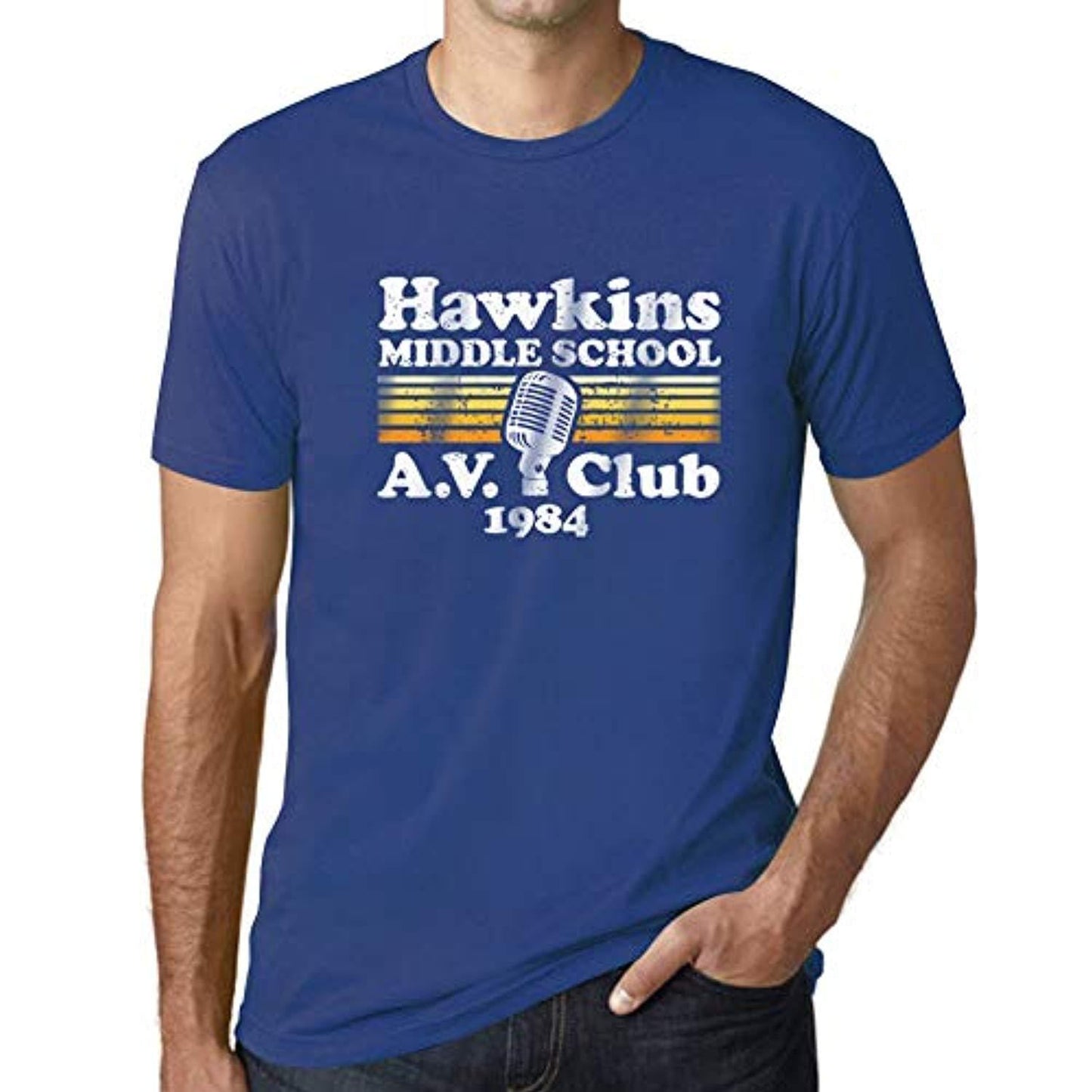 Ultrabasic - Graphic Men's Hawkins Middle School A.V. Club Printed Tee