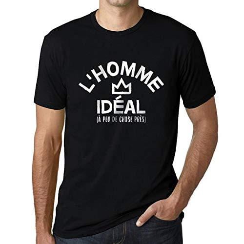 Homme T-Shirt Graphique Imprimé Vintage Tee l'homme IDÉal Noir Profond
