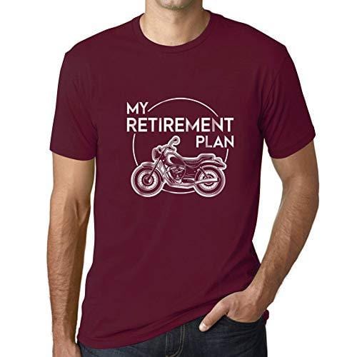 Ultrabasic - Homme T-Shirt Graphique Retirement Plan Imprimé Lettres Noël Cadeau Bordeaux