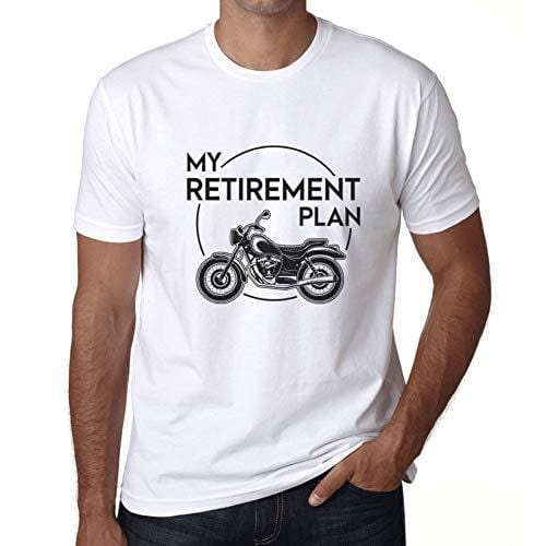 Ultrabasic - Homme T-Shirt Graphique Retirement Plan Imprimé Lettres Noël Cadeau Blanco