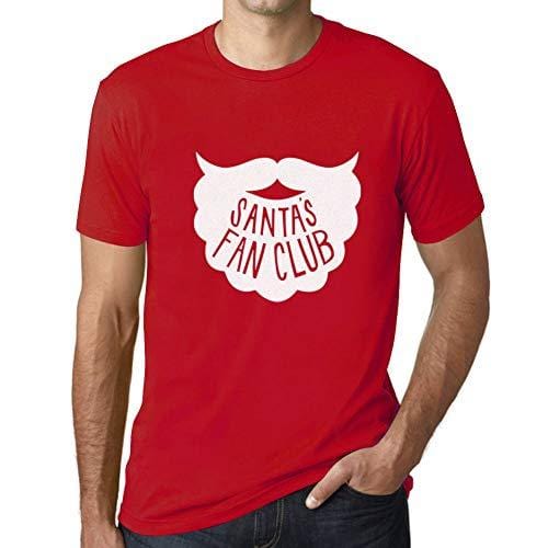 Ultrabasic - Homme Graphique Santa's Fan Club Impression de Lettre Noël Xmas Idée Cadeau Rouge