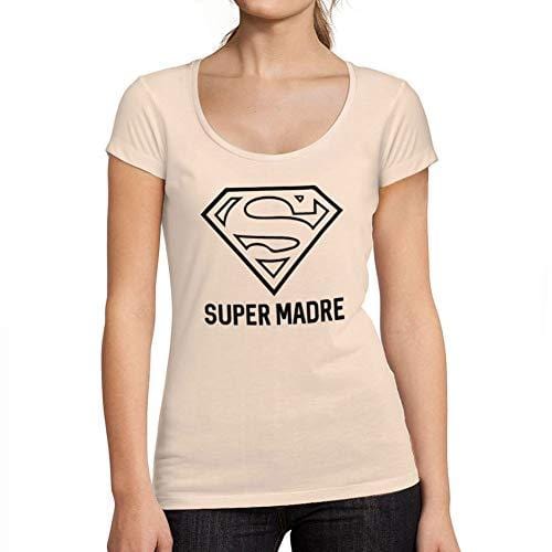 Ultrabasic - Femme Graphique Super Madre T-Shirt Cadeau Idées Tee Rose Crémeux