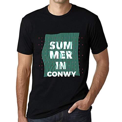 Ultrabasic - Homme Graphique Summer in Conwy Noir Profond