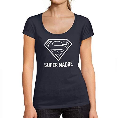 Ultrabasic - Femme Graphique Super Madre T-Shirt Cadeau Idées Tee French Marine