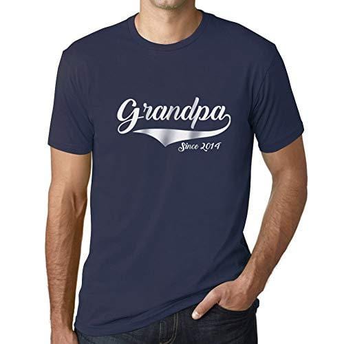 Ultrabasic - Homme T-Shirt Graphique Grandpa Since 2014 T-Shirt Funny French Marine