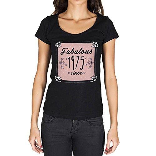 Fabulous Since 1975 Women's T-shirt Black Birthday Gift 00434