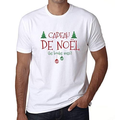 Ultrabasic - Homme Graphique Cadeau De Noël Impression de Lettre Tee Shirt Cadeau Blanco