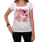 42 Valencia City With Number Womens Short Sleeve Round White T-Shirt 00008 - White / Xs - Casual