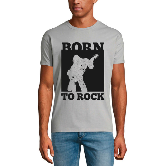 ULTRABASIC Men's Music T-Shirt Born to Rock - Birthday Shirt for Musician