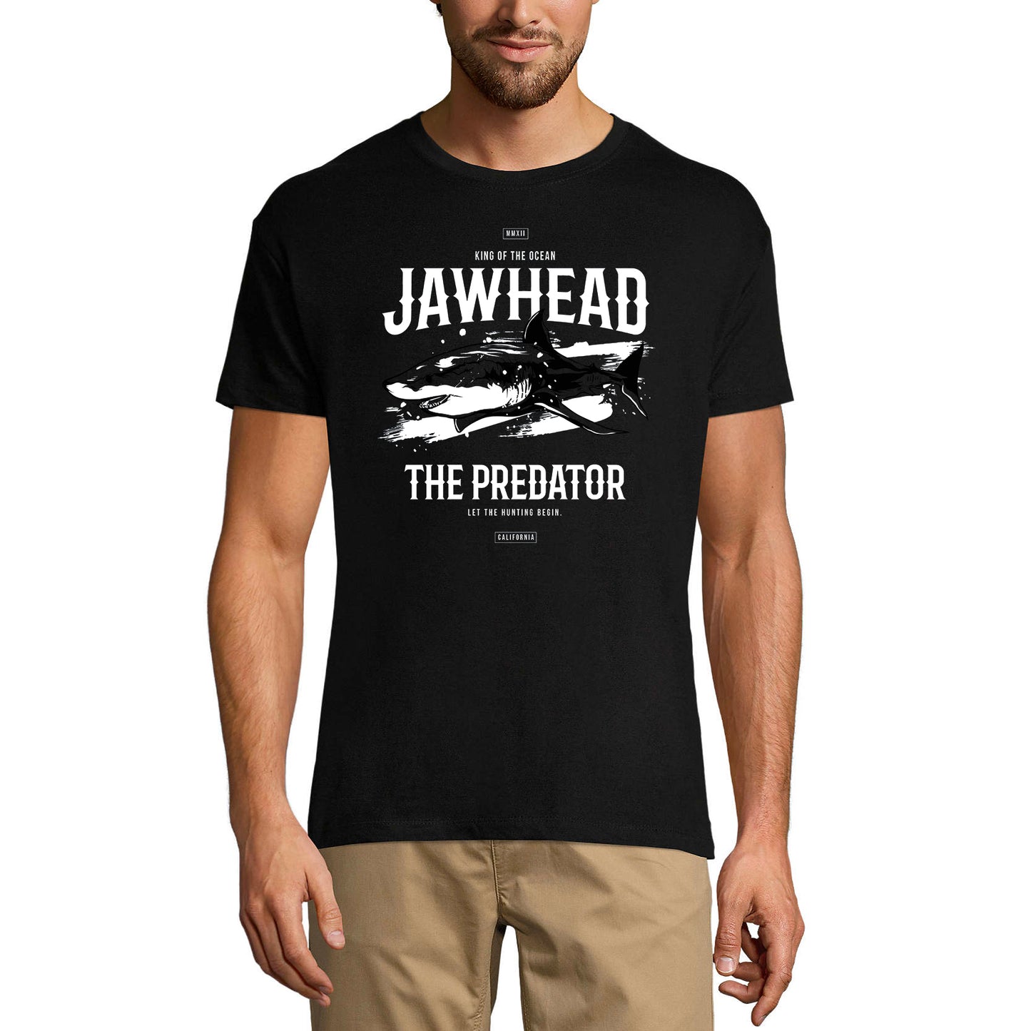 ULTRABASIC Men's Graphic T-Shirt King of the Ocean - Jawhead Shirt for Men