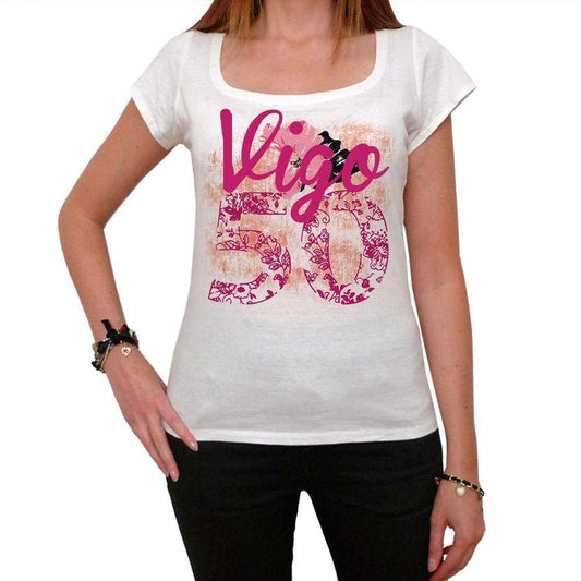 50 Vigo City With Number Womens Short Sleeve Round Neck T-Shirt 100% Cotton Available In Sizes Xs S M L Xl. Womens Short Sleeve Round Neck