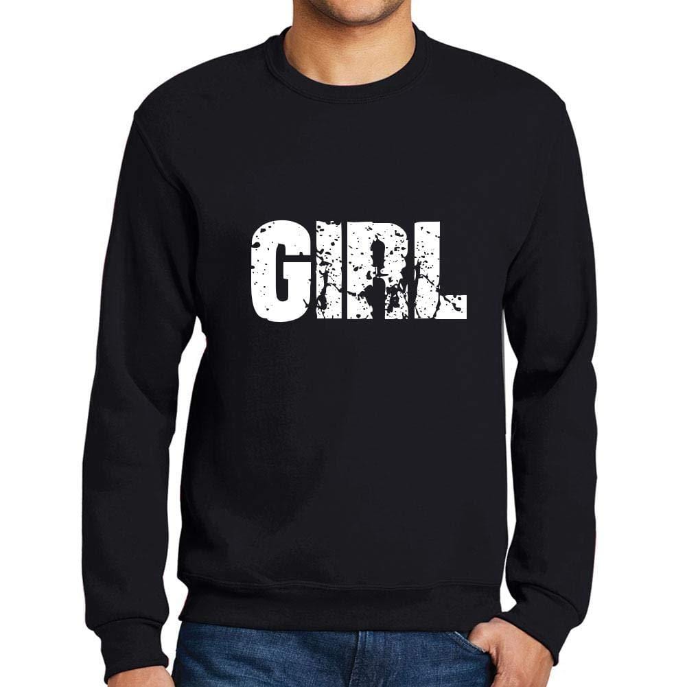 Ultrabasic Homme Imprimé Graphique Sweat-Shirt Popular Words Girl Noir Profond