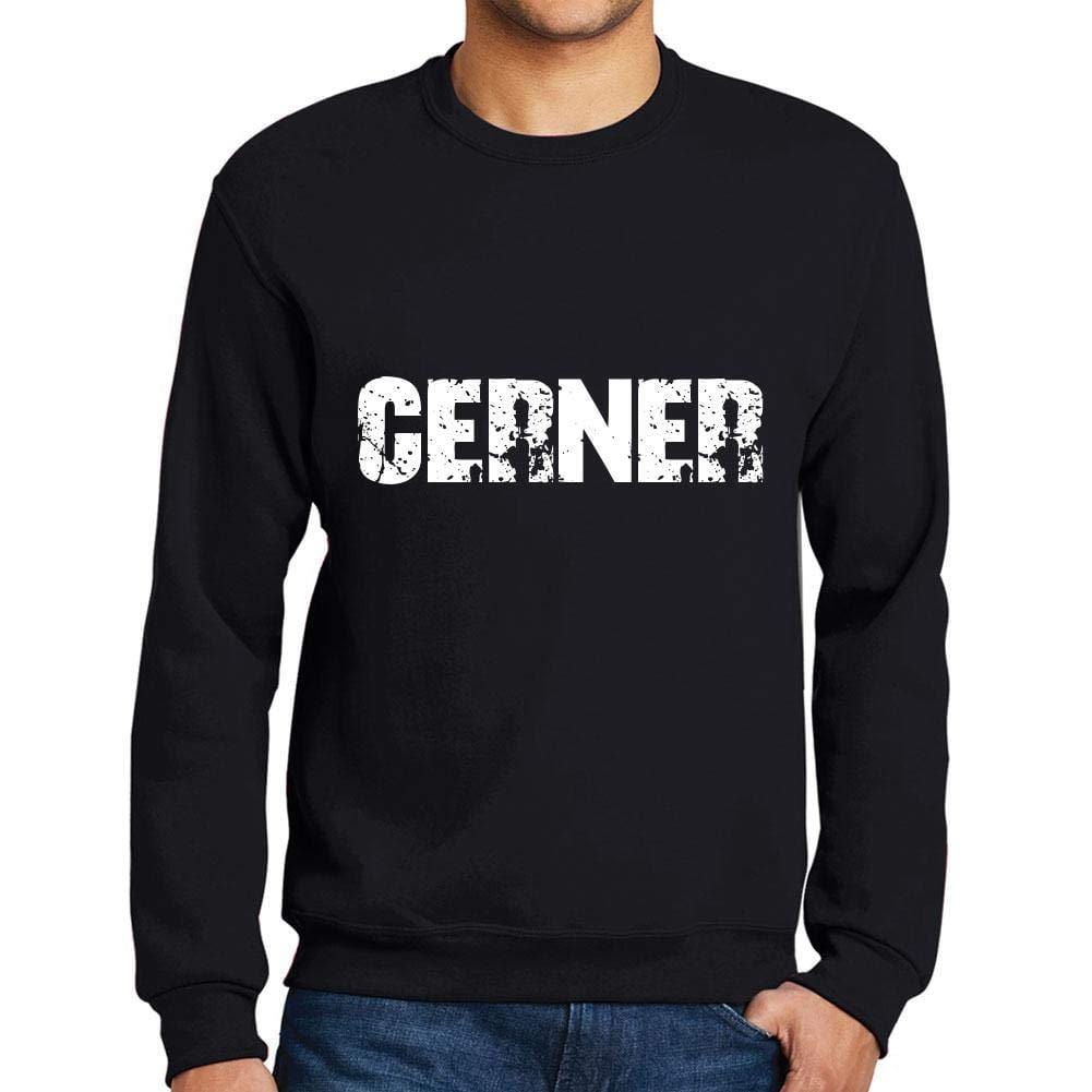 Ultrabasic Homme Imprimé Graphique Sweat-Shirt Popular Words CERNER Noir Profond