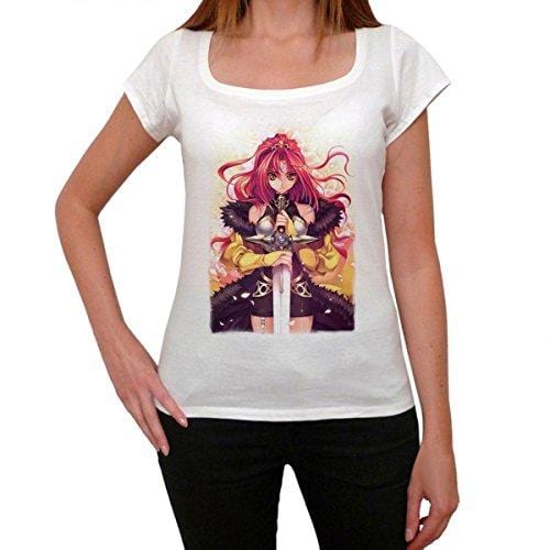 Manga Fight T-Shirt Femme,Blanc, t Shirt Femme,Cadeau