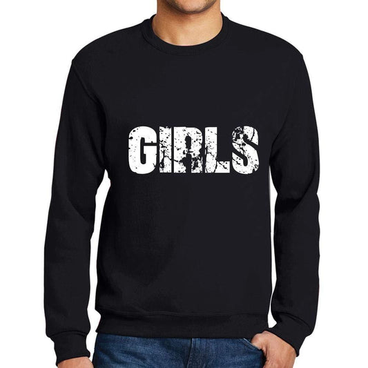 Ultrabasic Homme Imprimé Graphique Sweat-Shirt Popular Words Girls Noir Profond