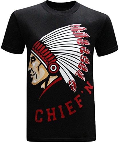 Men's Graphic T-Shirt Funny Tshirt Chief'n Black