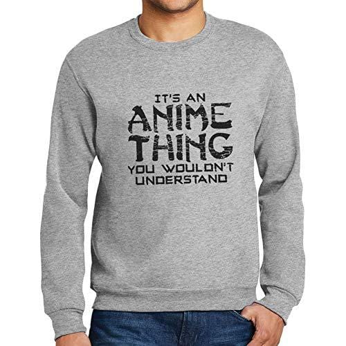 Ultrabasic - Homme Imprimé Graphique Sweat-Shirt It's an Anime Thing Idées Cadeaux Gris Chiné