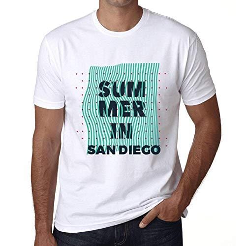 Ultrabasic - Homme Graphique Summer in SAN Diego Blanc