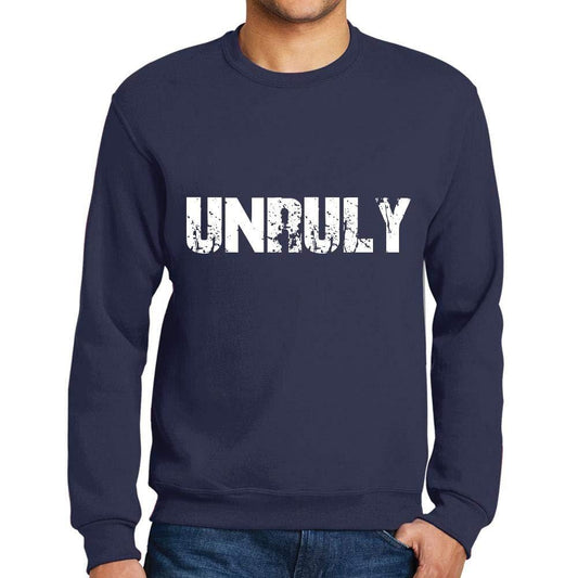 Ultrabasic Homme Imprimé Graphique Sweat-Shirt Popular Words Unruly French Marine