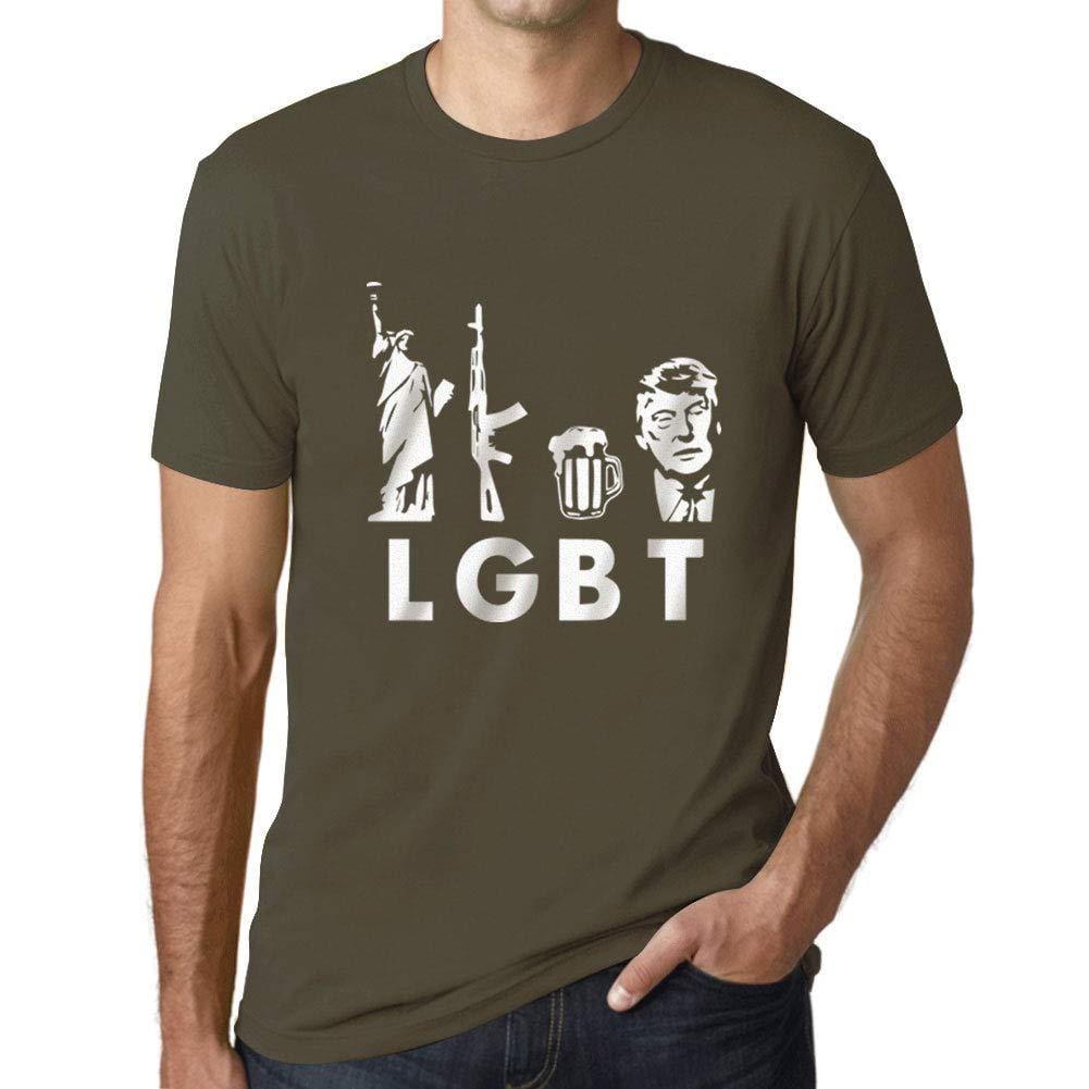 Ultrabasic Homme T-Shirt Graphique LGBT Liberty Guns Beer Army